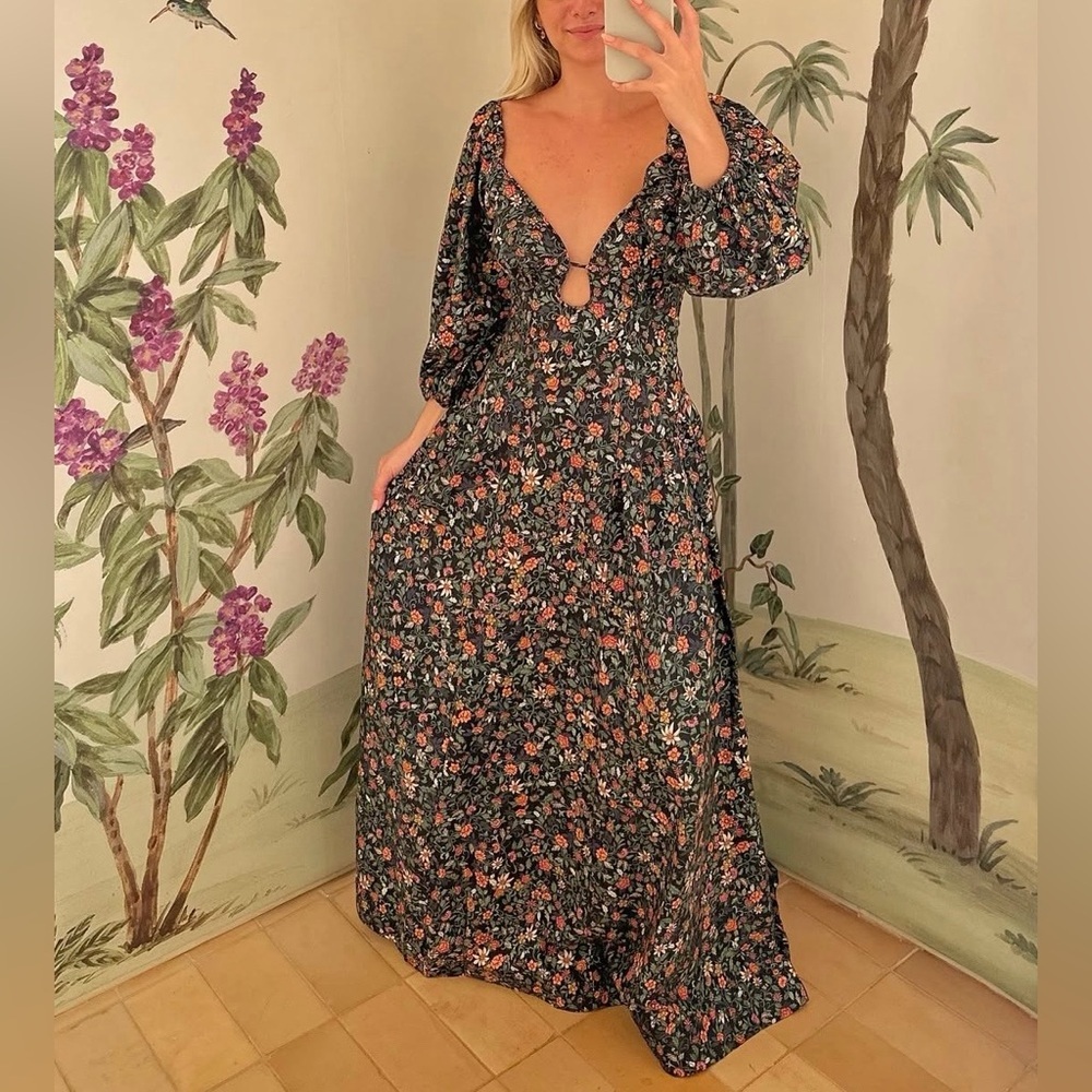 FARM Rio Flower Garden Long Dress Size S - Picture 2 of 11
